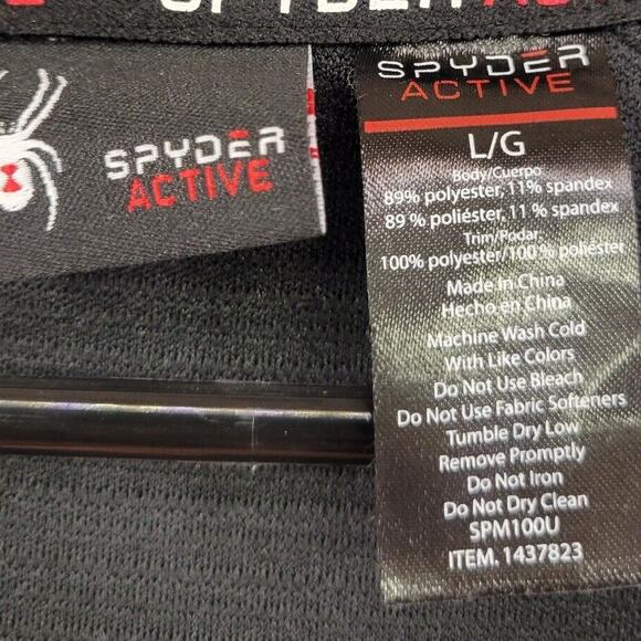 Spyder Active Sweatshirt Mens L Black Pullover Sweater Athleisure Stretch - Picture 5 of 7
